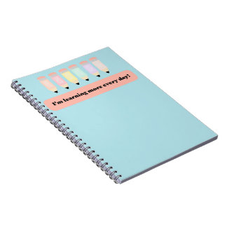 Cuaderno I Learn More Every Day!" Notebook Cover - Inspirin