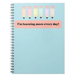 Cuaderno I Learn More Every Day!" Notebook Cover - Inspirin