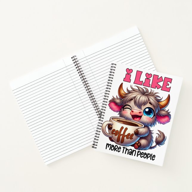 Cuaderno I Like Coffee More Than People  (Interior)