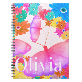 Cuaderno I Love Flowers. Butterfly Dream Notebook