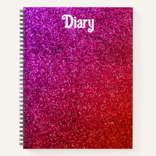 Cuaderno I love you chic pink glitter background Abstract