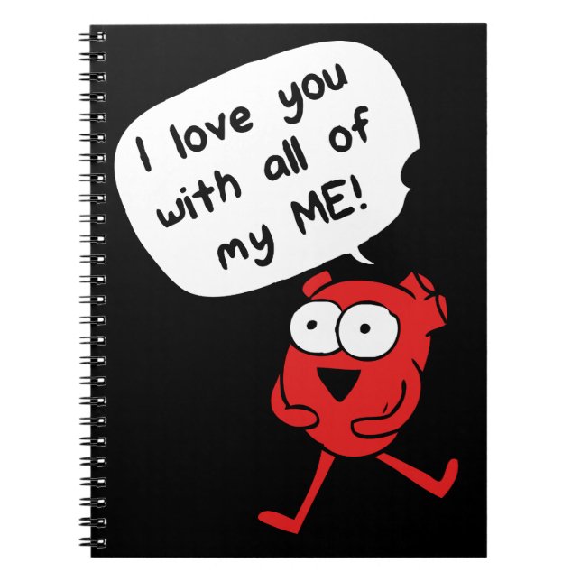 Cuaderno I Love You With All My Me – Cute Valentine (Frente)