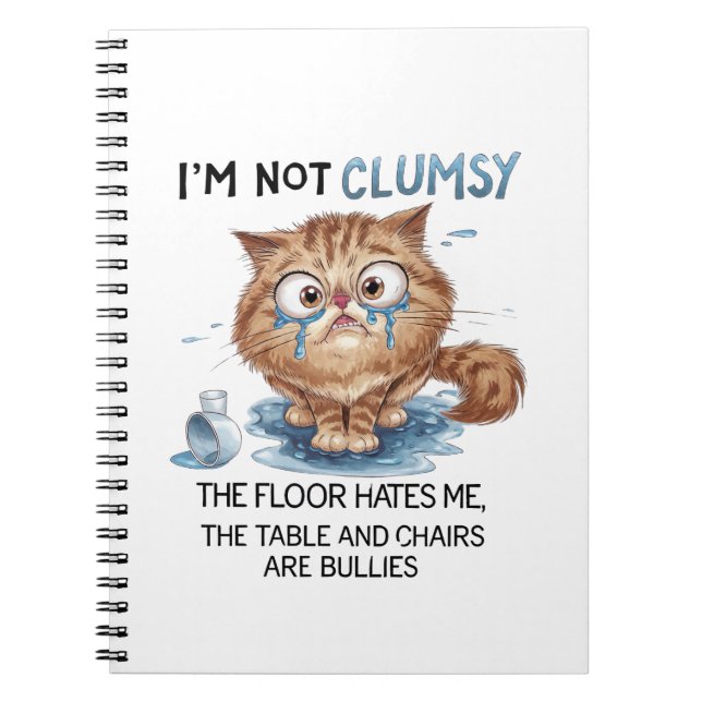 Cuaderno I’m Not Clumsy the Flor Hates Me  (Frente)