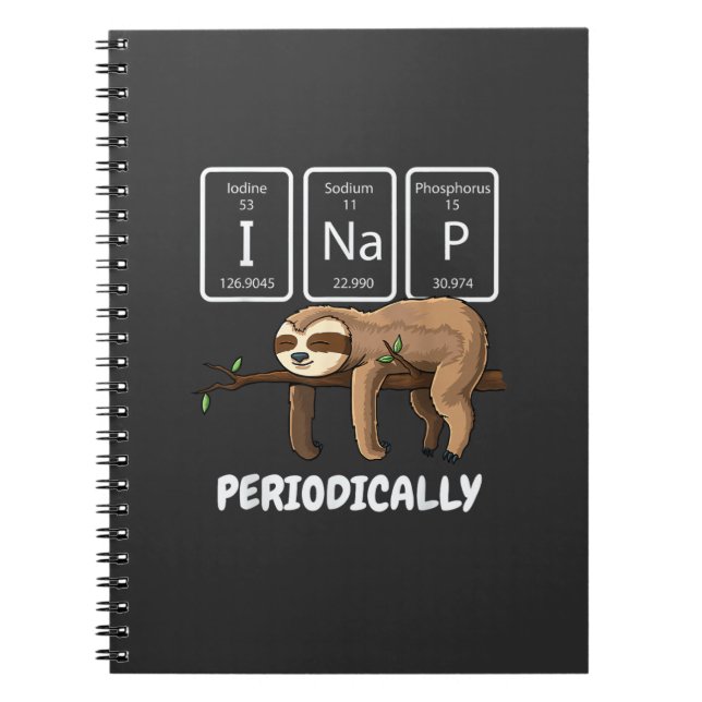 Cuaderno I Nap Periodically Science Sloth Periodic Table El (Frente)