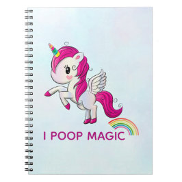 Cuaderno I Poop Magic Funny Unicorn Dice