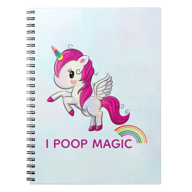 Cuaderno I Poop Magic Funny Unicorn Dice (Frente)