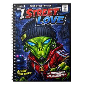 Cuaderno I Street Love – Urban Alien Comic Cover Art