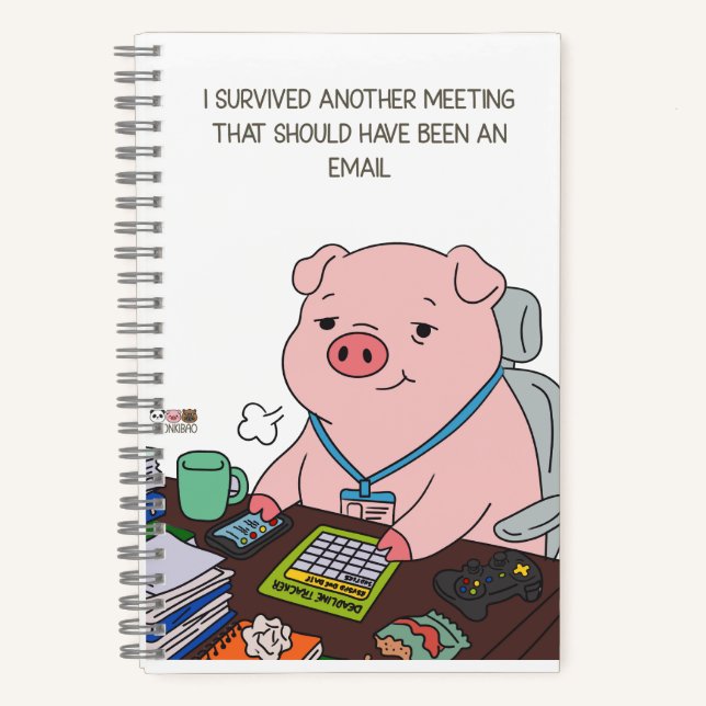 Cuaderno I Survived Another Meeting (Anverso)