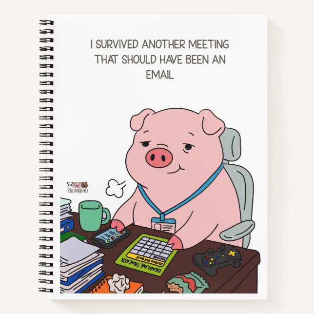 Cuaderno I Survived Another Meeting (Anverso)