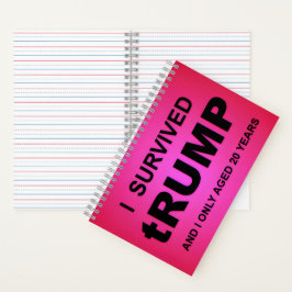 Cuaderno I Survived tRUMP Spiral Notebook