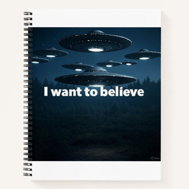 Cuaderno I want to believe (Anverso)