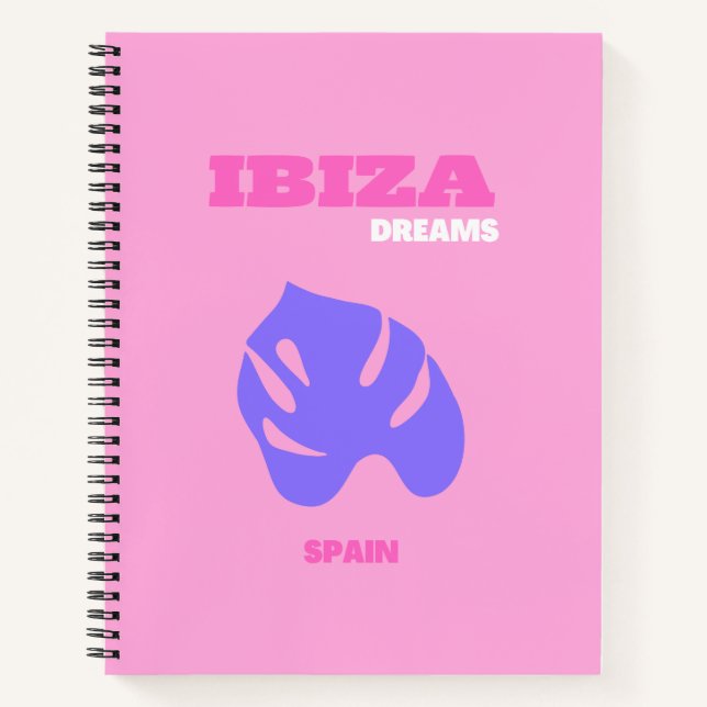 Cuaderno Ibiza, Viajes, Preppy, Sala Preppy, Rosa (Anverso)