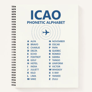 Cuaderno ICAO Spelling Alphabet – Pilot Lined Notebook