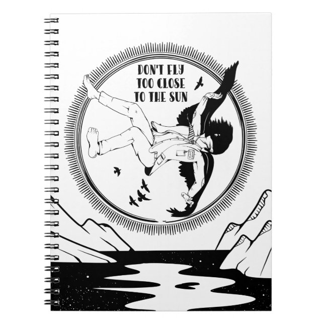 Cuaderno Ícaro Blanco y negro (Frente)