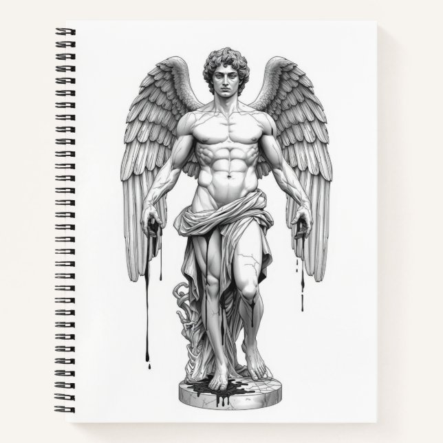 Cuaderno Icarus Minimalist Line Art Notebook - Greek Mythol (Anverso)