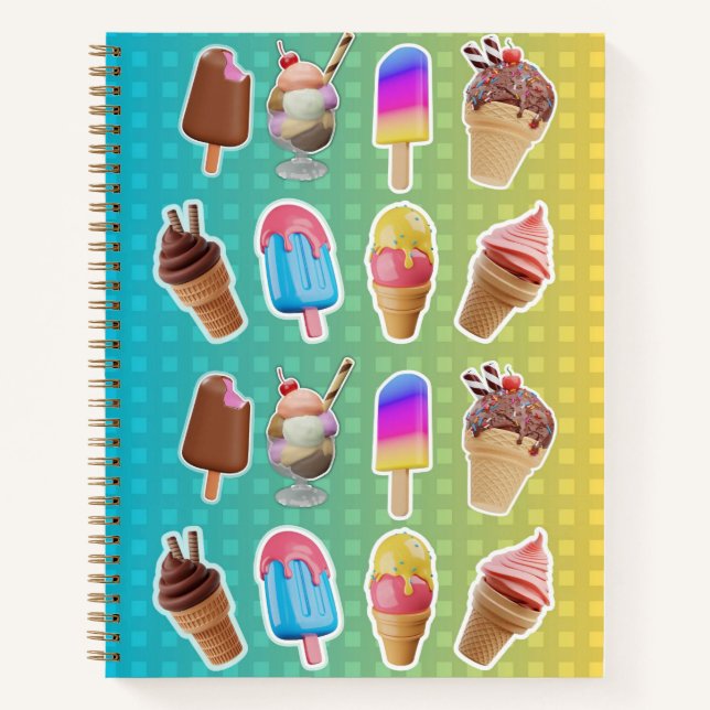 Cuaderno Ice Creams and Popsicles Notebook (Anverso)