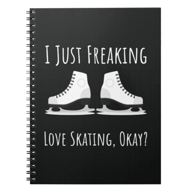 Cuaderno Ice Skating Gift Ideas Skater Winter Sports Female (Frente)
