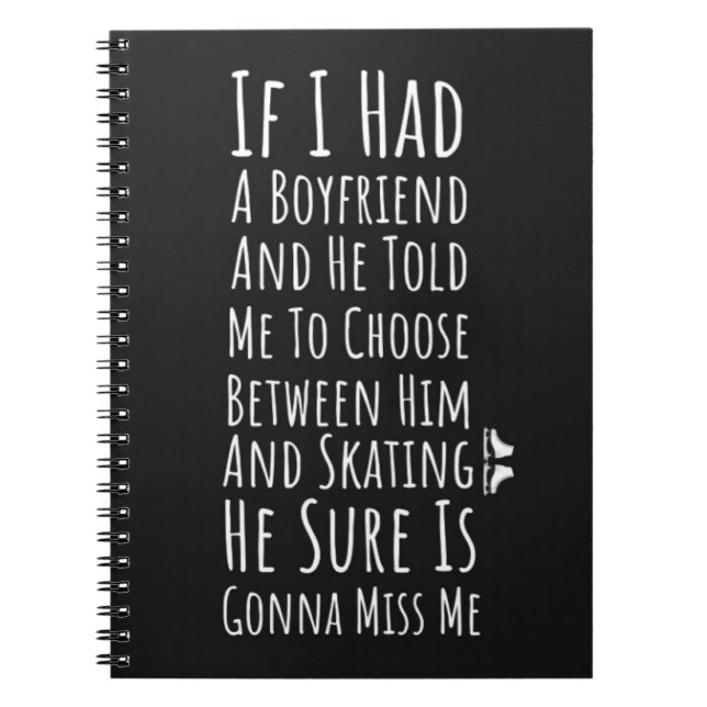 Cuaderno Ice Skating Gifts For Teen Girls Skater Winter (Frente)