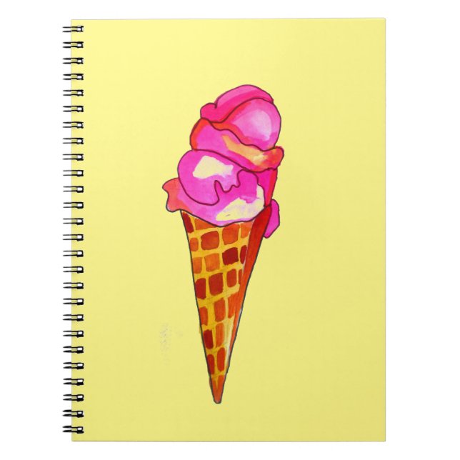 Cuaderno icecream gelato lindo food art (Frente)