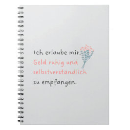 Cuaderno Ich erlaube mir, Geld ruhig und selbstverständlich