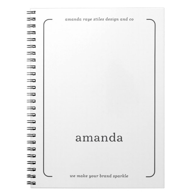 Cuaderno Icono de estrella minimalista elegante (Frente)
