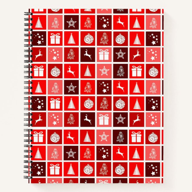 Cuaderno Icono de navidad Plaza roja arte de vacaciones clá (Anverso)