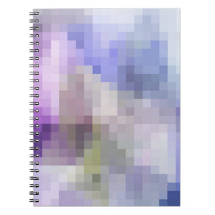 Cuaderno Icono de píxel azul púrpura geométrico poligonal
