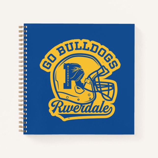 Cuaderno Icono del Casco de Fútbol de Go Bulldoges (Anverso)