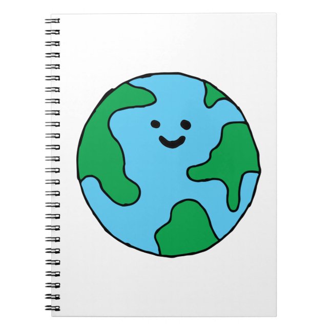 Cuaderno Icono Ecofriendly Happy Earth Clipart Ecofrie (Frente)