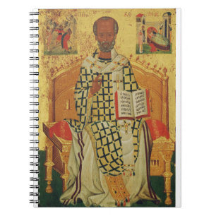 Cuaderno Icono ortodoxo bizantino de San Nicolás de Mira