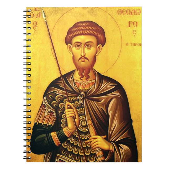 Cuaderno icono ortodoxo de San Teodoro Tiron (Frente)