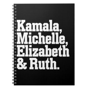 Cuaderno Icono político feminista Kamala Michelle Elizabeth