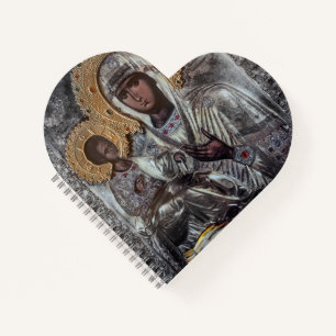 Cuaderno Icono religioso de la Virgen María de las Tres Man