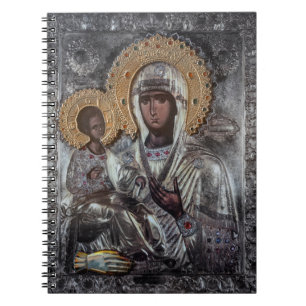 Cuaderno Icono religioso de la Virgen María de las Tres Man