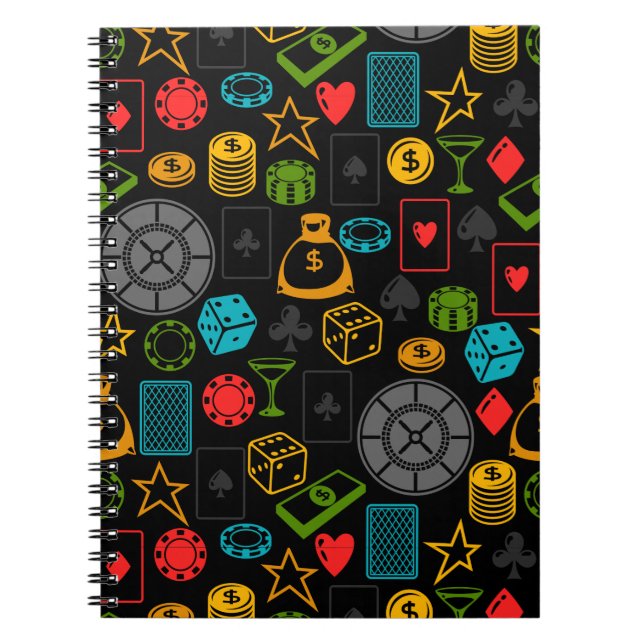 Cuaderno Iconos coloridos del Casino (Frente)
