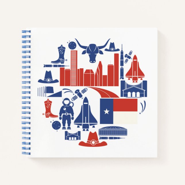 Cuaderno Iconos de Houston Texas (Anverso)