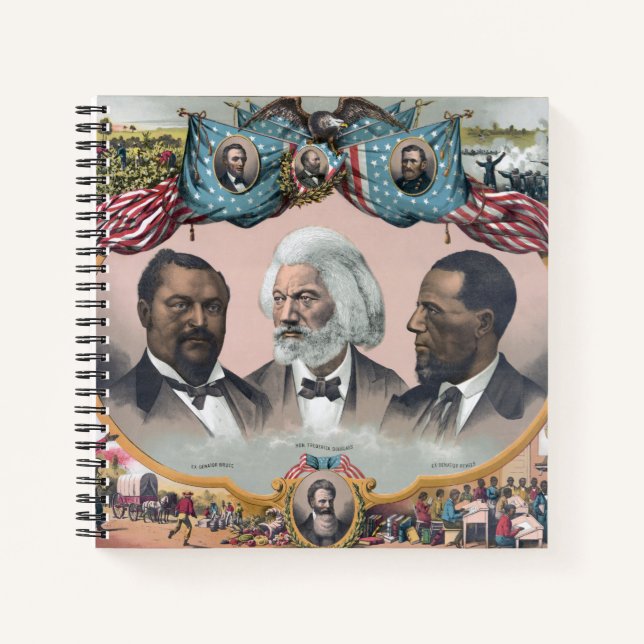 Cuaderno Iconos de la Historia Negra: Con Frederick Douglas (Anverso)