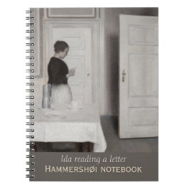 Cuaderno Ida leyendo una carta CC0700 Hammershøi Notebook