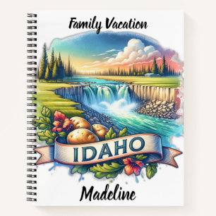 Cuaderno Idaho con cascadas