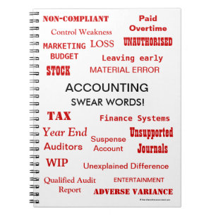 Cuaderno Idea de regalo de Chiste contable de Swear Words