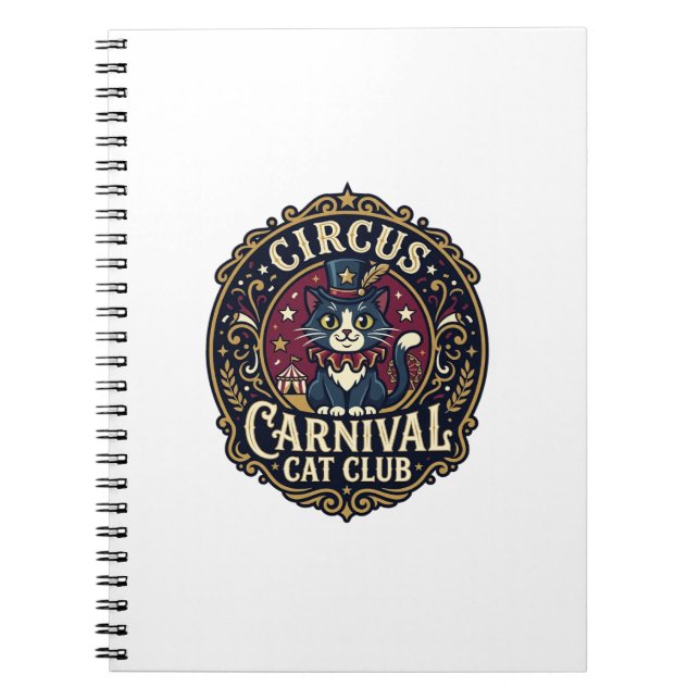 Cuaderno Idea de regalo de papá gato del carnaval de circo  (Frente)