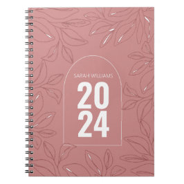 Cuaderno Idea de regalo de portátil rosa Rosa personalizado