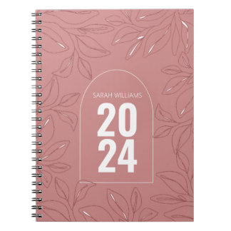 Cuaderno Idea de regalo de portátil rosa Rosa personalizado