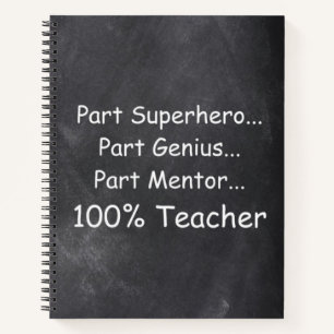 Cuaderno Idea de regalo de profesor de mentor de superhéroe