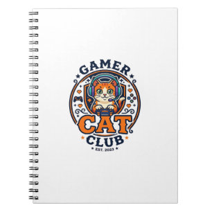 Cuaderno Idea de regalo para mamá gata jugadora - Gamer Cat