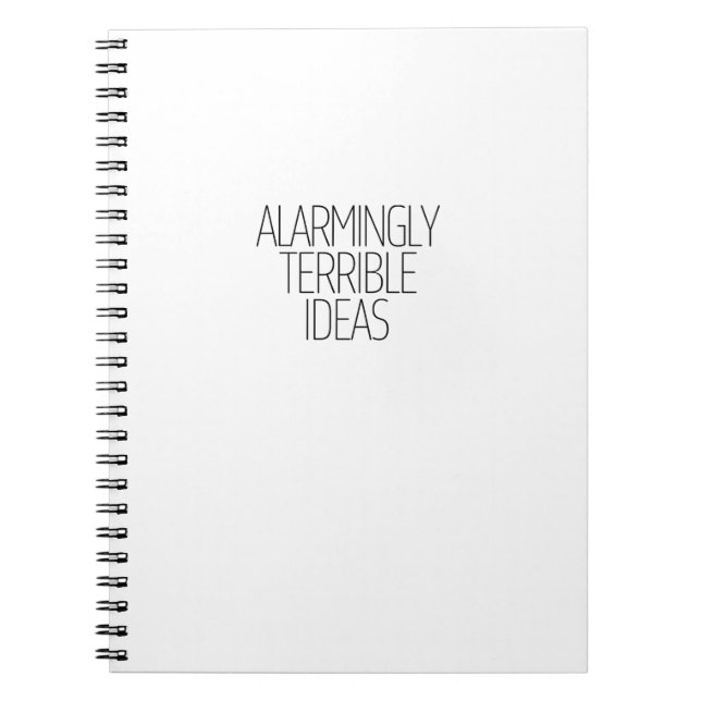 Cuaderno Ideas alarmantemente terribles (Frente)