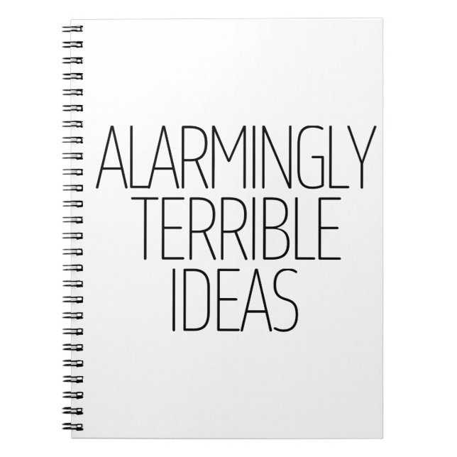 Cuaderno Ideas alarmantemente terribles (Frente)