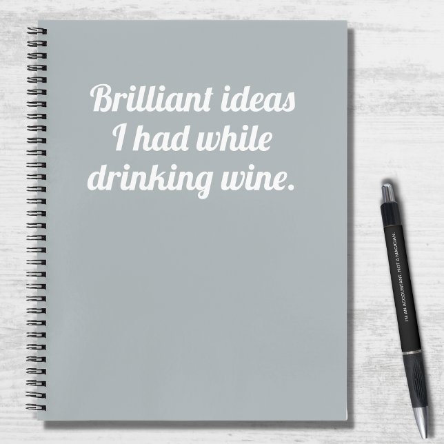 Cuaderno Ideas brillantes divertidas para beber vino (Subido por el creador)