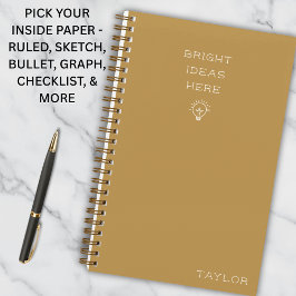 Cuaderno Ideas Brillantes Modernas Nombre Personalizado Mos