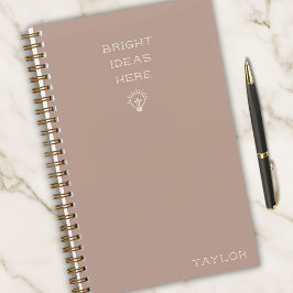 Cuaderno Ideas Brillantes Modernas Nombre Personalizado Ros